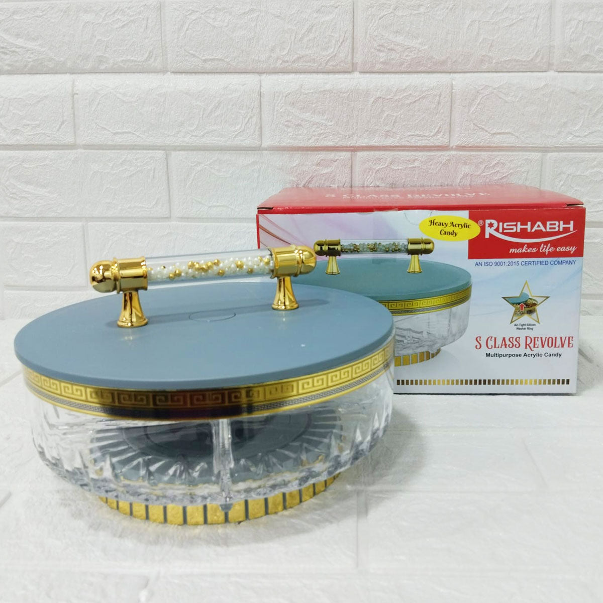 Rishabh S Class Revolve Multipurpose Acrylic Candy & Dry Fruit Box