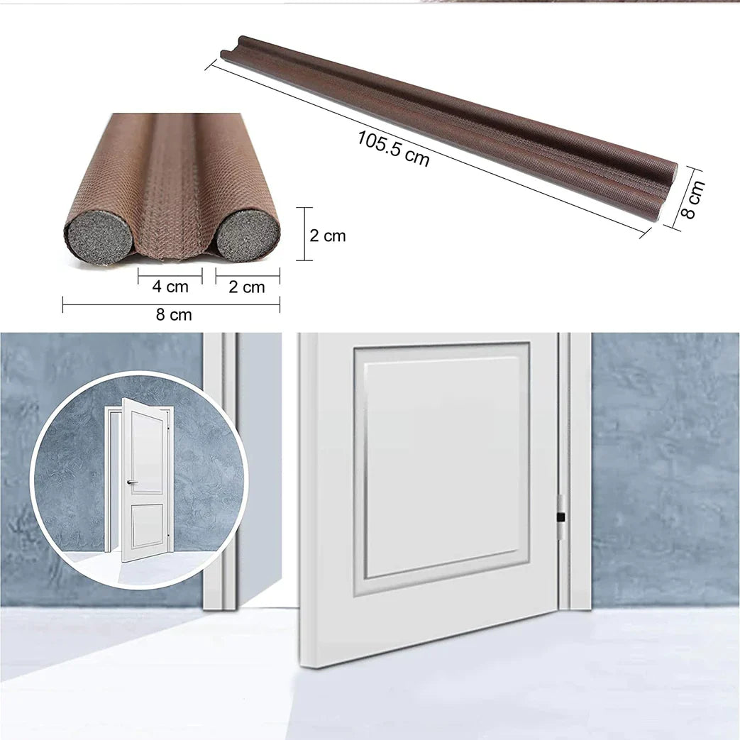 Twin Door Draft Stopper/Guard Protector for Doors and Windows | Door Bottom Sealing Strip Guard for Home