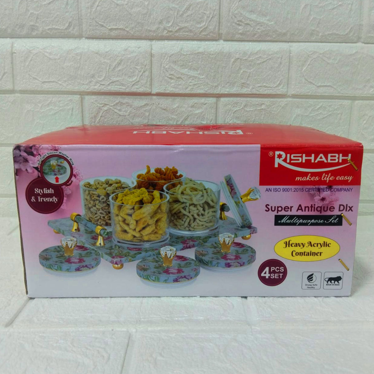 Rishabh Super Antique Deluxe 4-Piece Multipurpose Container Set