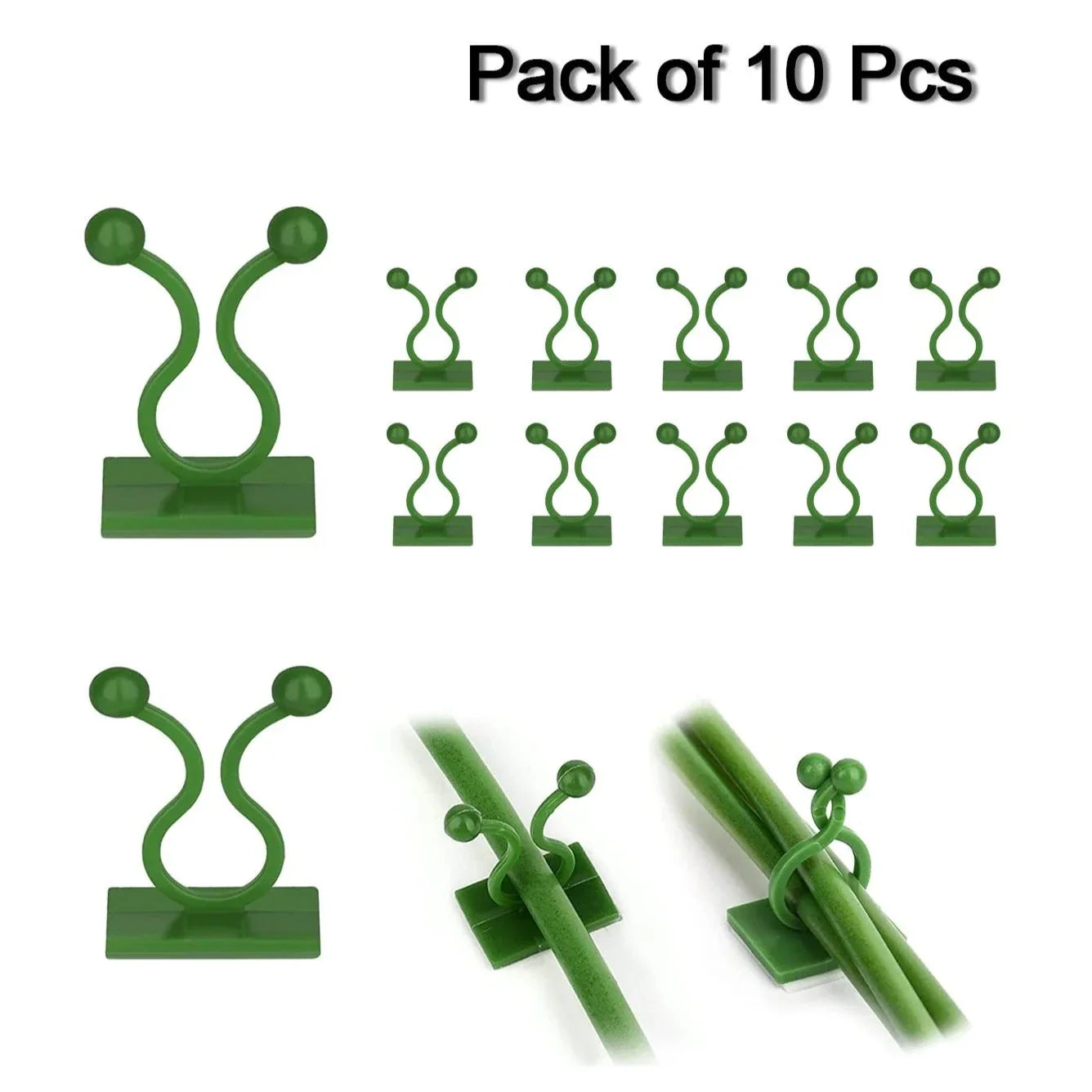 Tree Clip Plant Wall Climbing Fixing Clips, Reusable Self Adhesive Plant Support Garden Twist Clips (30 PCS)