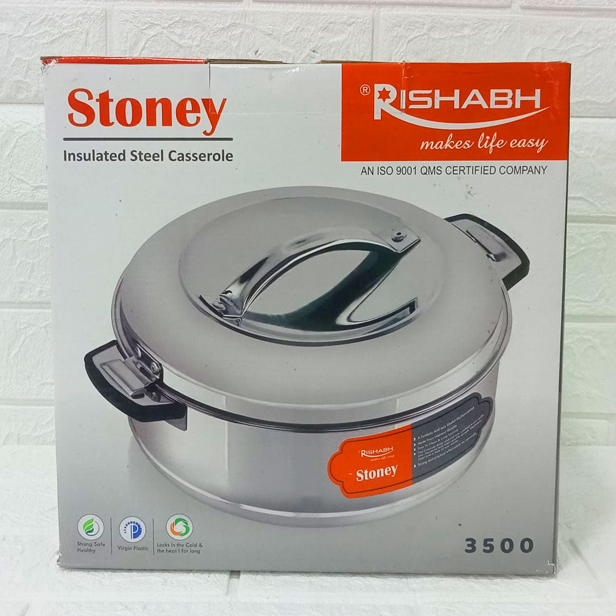 Rishabh Stoney 3500  Insulated Steel Casserole