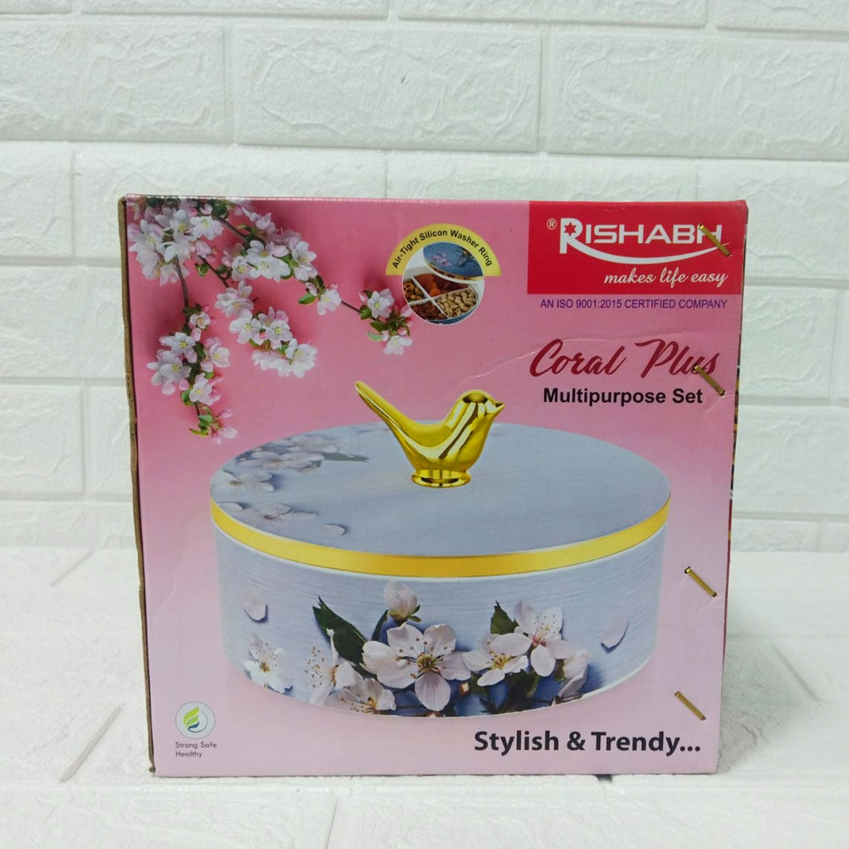 Rishabh Coral Plus Multipurpose Set with Golden Bird Handle