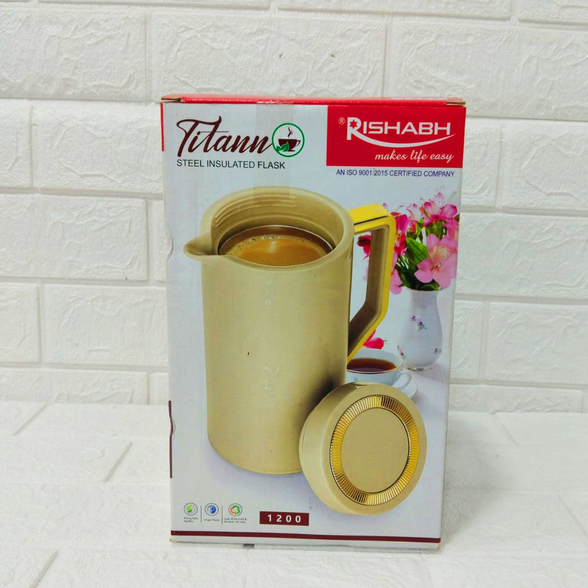 Rishabh Titann Steel Insulated Flask 1200 ml