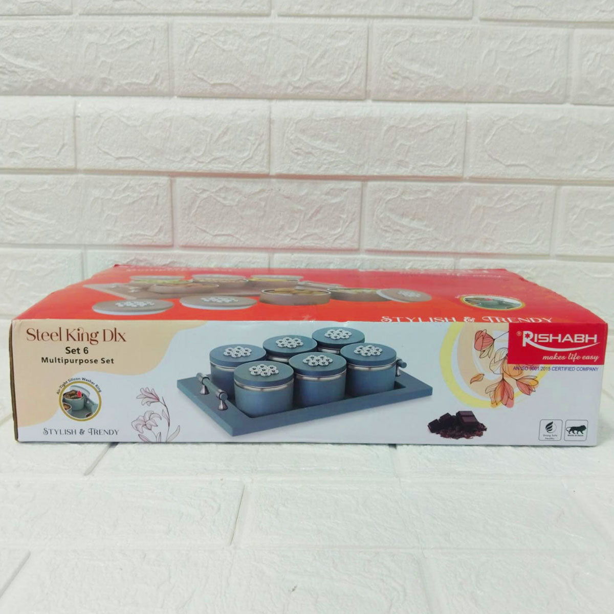 Rishabh Steel King Deluxe 6-Piece Multipurpose Container Set