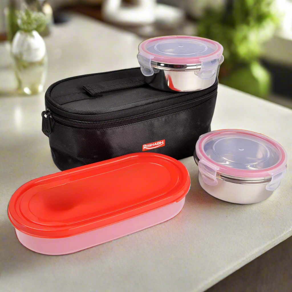 Rishabh Spice Lunchbox With 1 Box ,2 container and Jacket