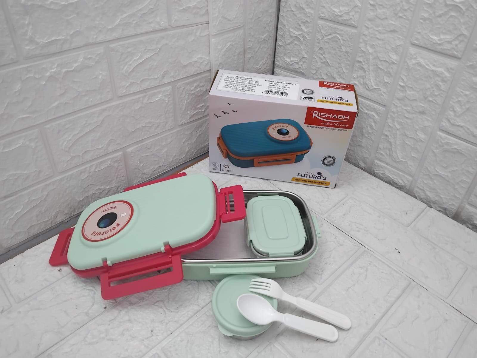 Rishabh Steel Futuro 3 Lunch Box 1 Pcs