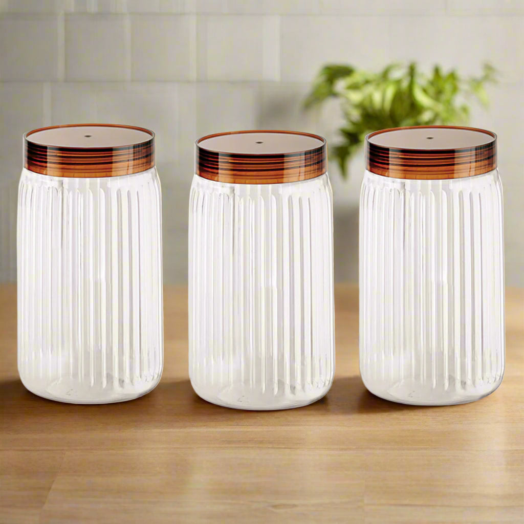 Rishabh valentino 1800ml Pet Kitchen Storage Signature PET Container 1800ML (3PC SET)