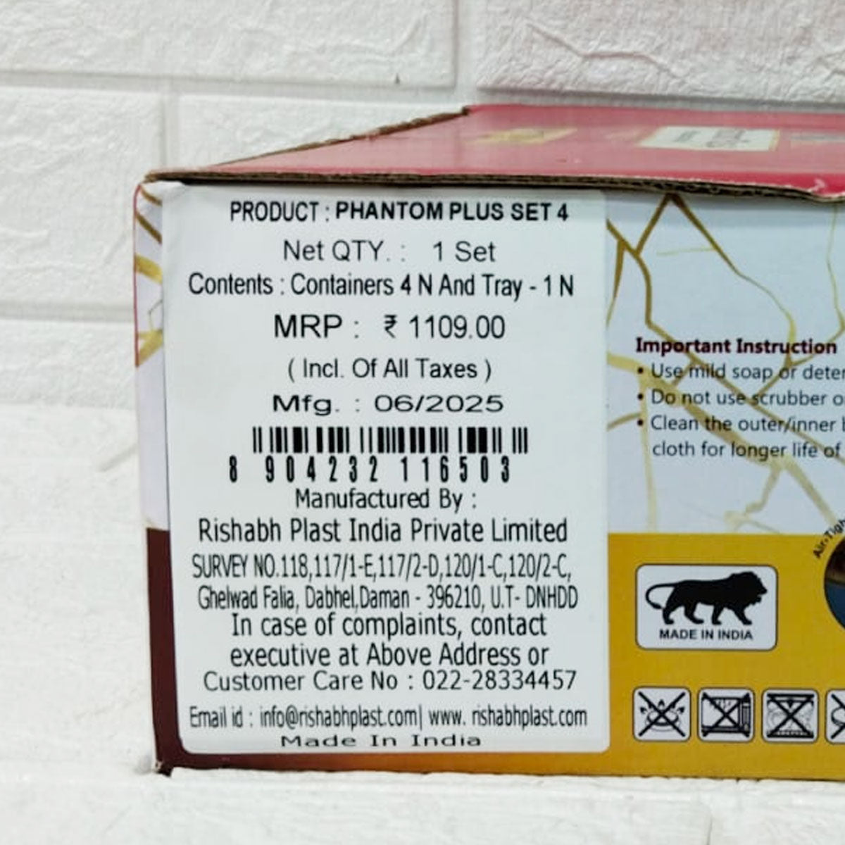 Rishabh Phantom Plus 4 – Stylish Multipurpose Container Set with Tray