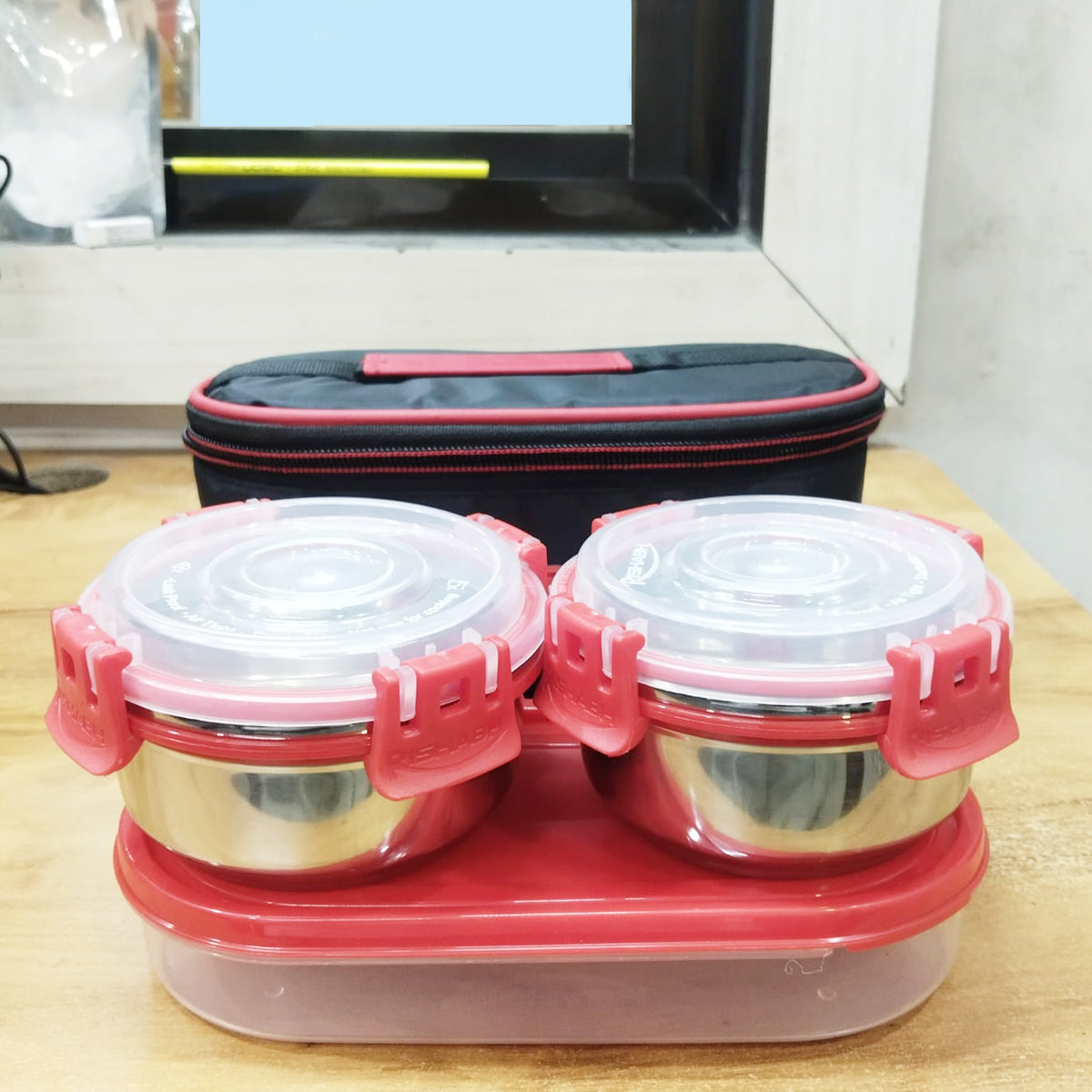 Rishabh Spice Lunchbox With 1 Box ,2 container and Jacket