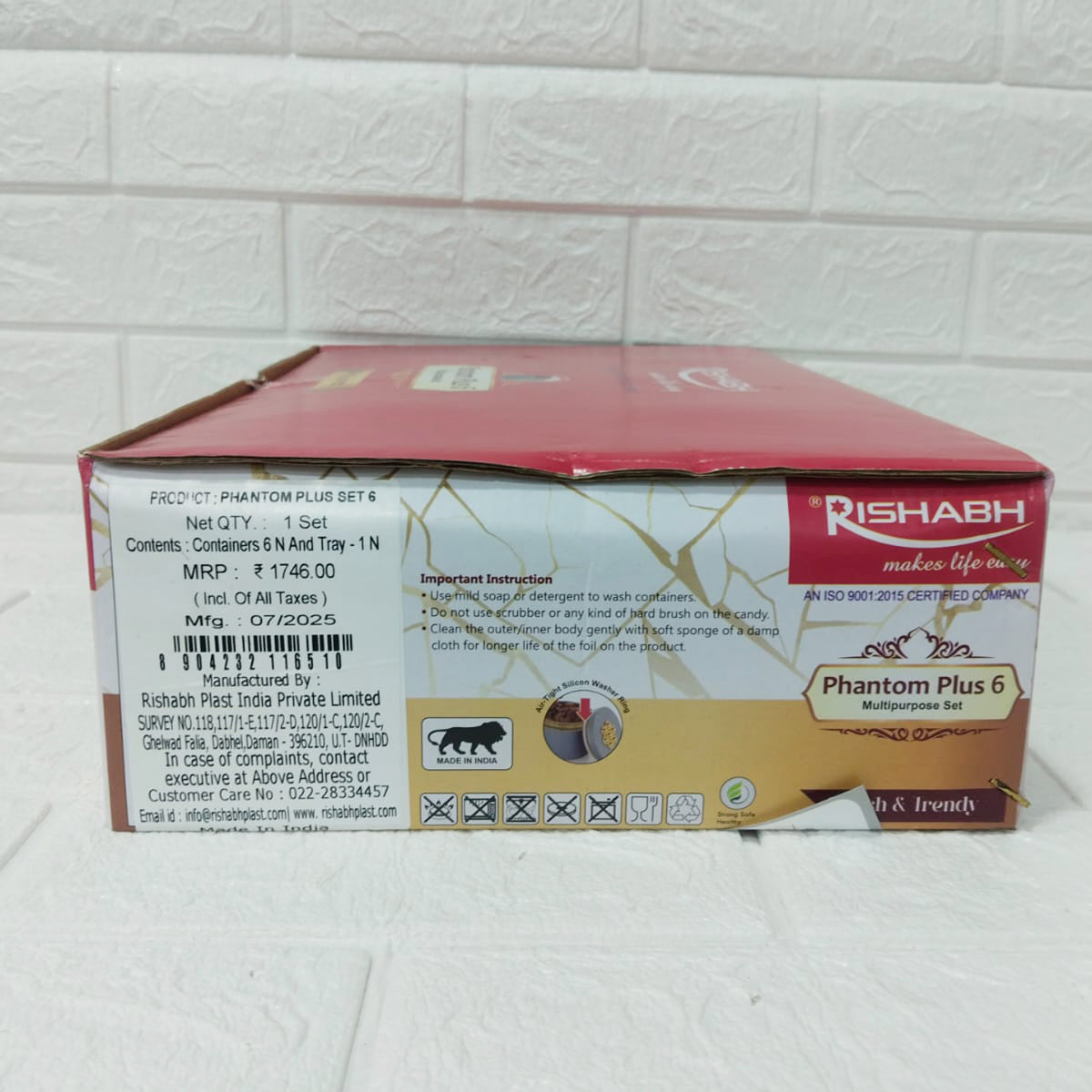 Rishabh Phantom Plus Container Set of 6 with Tray – Stylish & Trendy Storage Jars