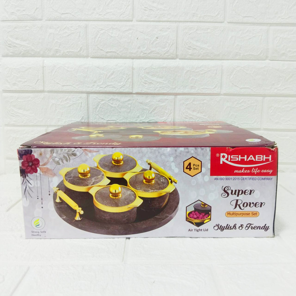 Rishabh Super Rover Multipurpose Container Set of 4 with Tray – Stylish & Trendy Airtight Storage Jars