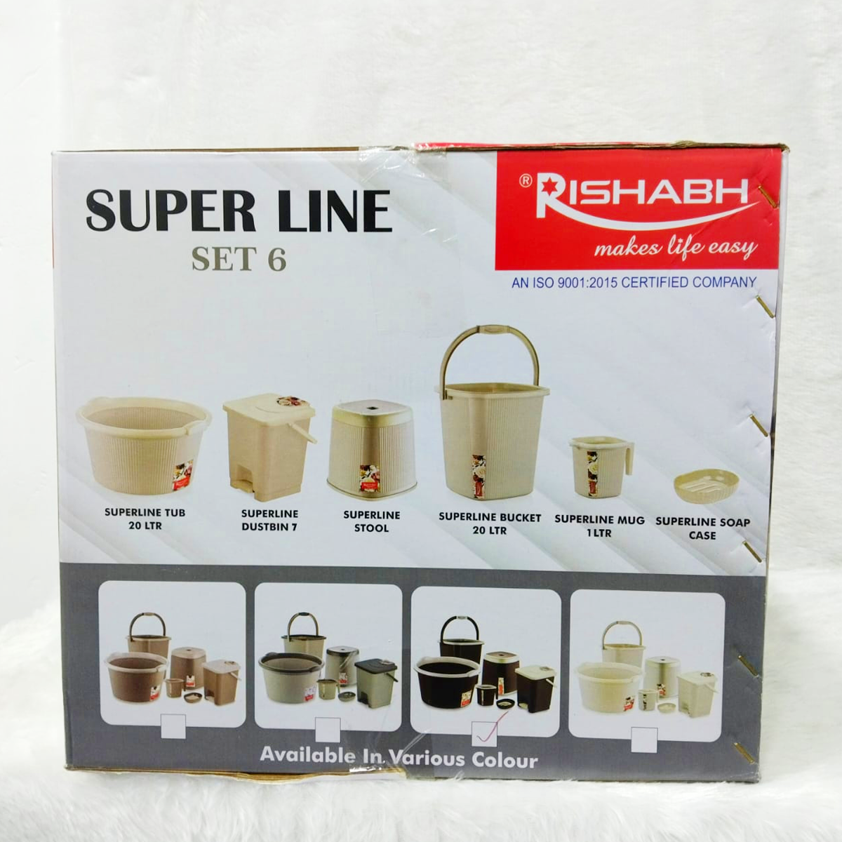 Rishabh Super Line 6-Piece Multipurpose Bathroom Set