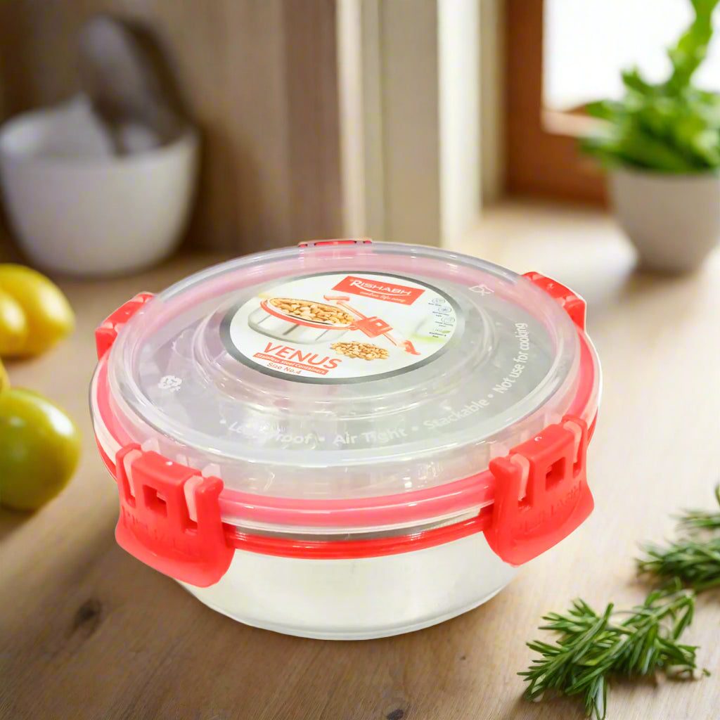 Rishabh Venus-4 Size Air-Tight & Leak Proof Stainless Steel Container