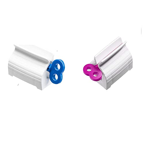 TLBS Rolling Tube Toothpaste Squeezer Toothpaste Seat Holder Stand Rotate Toothpaste Dispenser for Bathroom