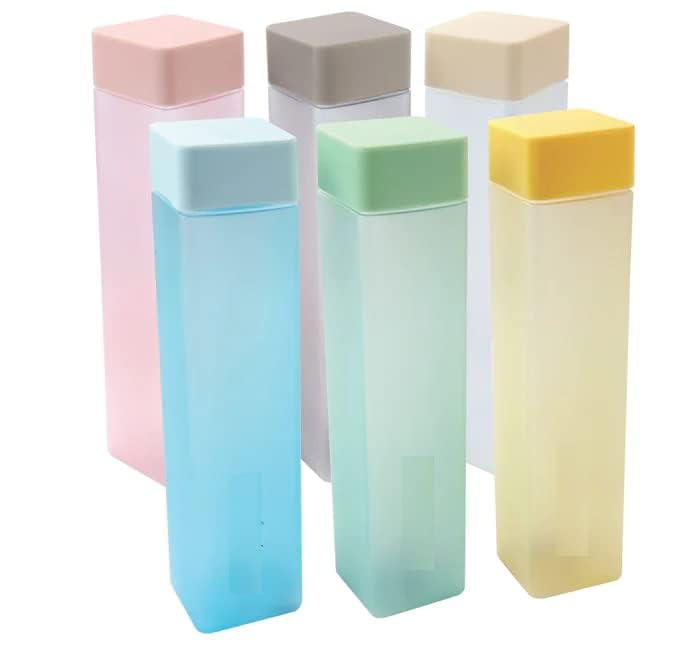 Square Water Bottle Gift Set (6 pieces) (Multicolour)