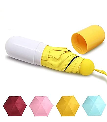 TLBS Folding Creative Capsule Case Umbrella Lightweight Waterproof UV Protection Mini Compact Foldable Design Travel Umbrella For Unisex
