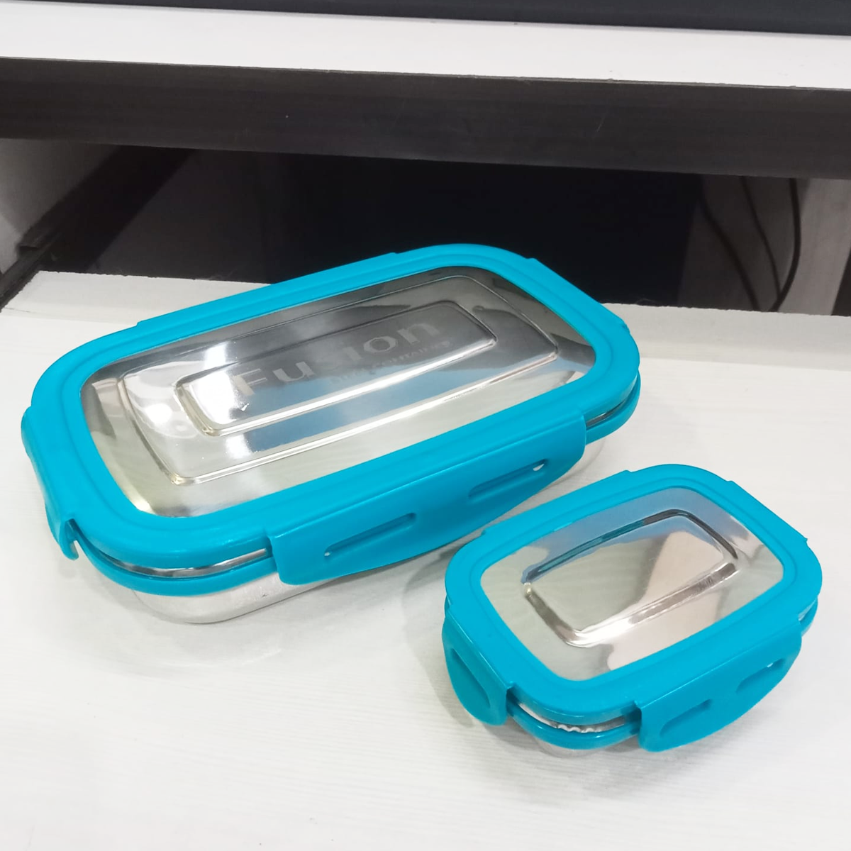 Rishabh Fusion Big Lunchbox With Steel Container - For School and Office