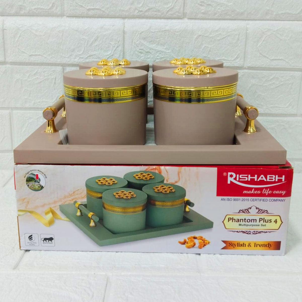 Rishabh Phantom Plus 4 – Stylish Multipurpose Container Set with Tray