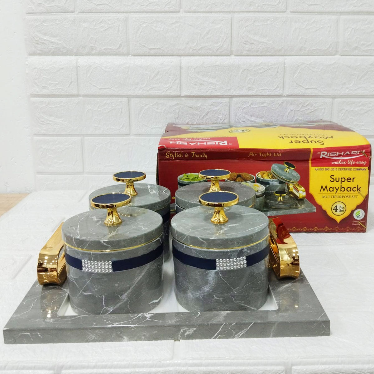 Rishabh Super Mayback 4 Multipurpose Set | Premium Storage & Serving Containers
