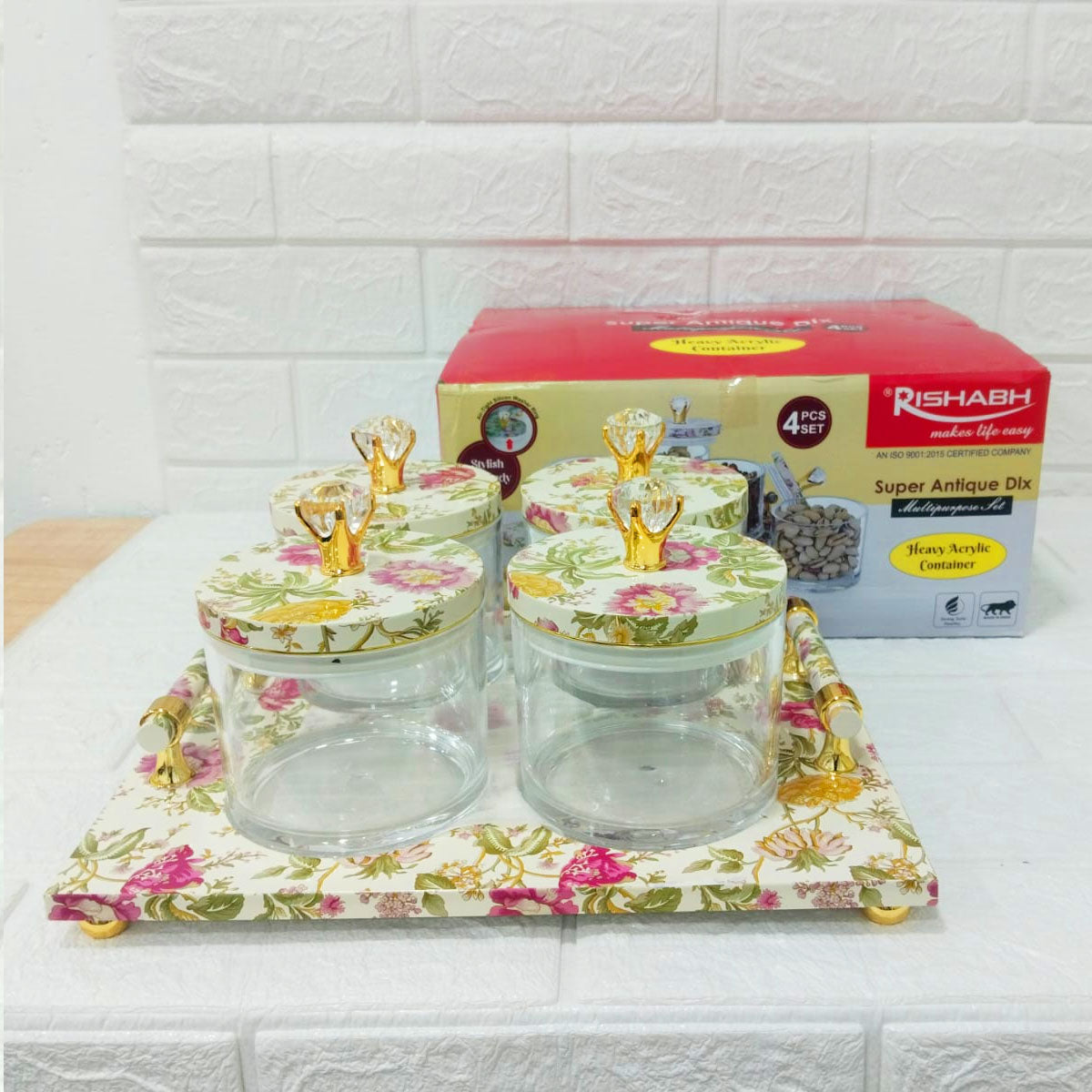 Rishabh Super Antique Deluxe 4-Piece Multipurpose Container Set