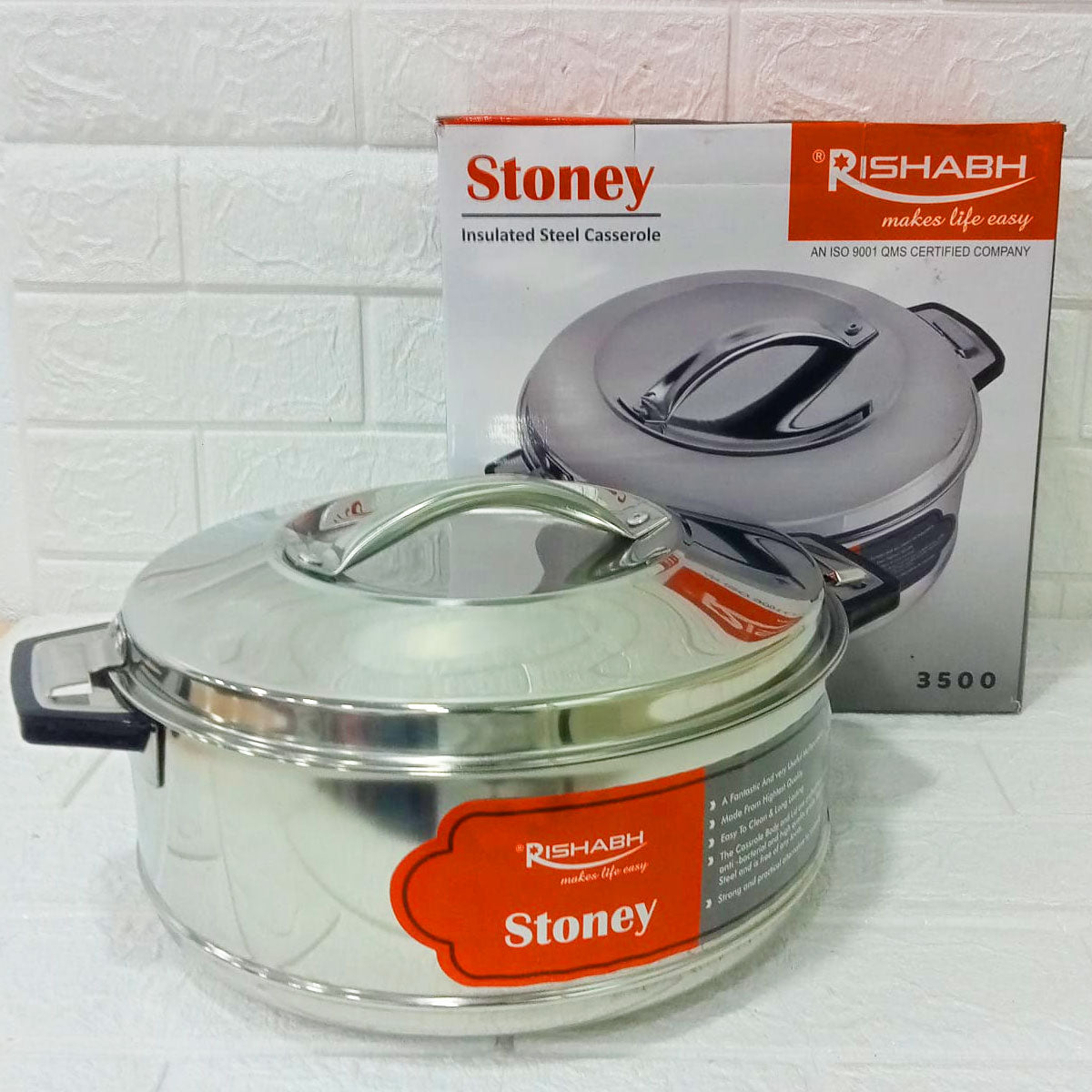 Rishabh Stoney 3500  Insulated Steel Casserole