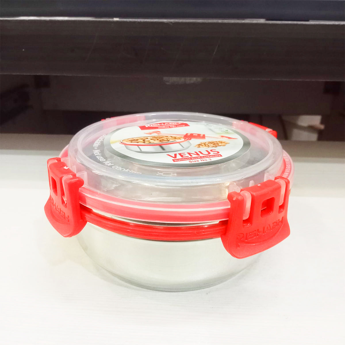 Rishabh Venus-3 Size Air-Tight & Leak Proof Stainless Steel Container