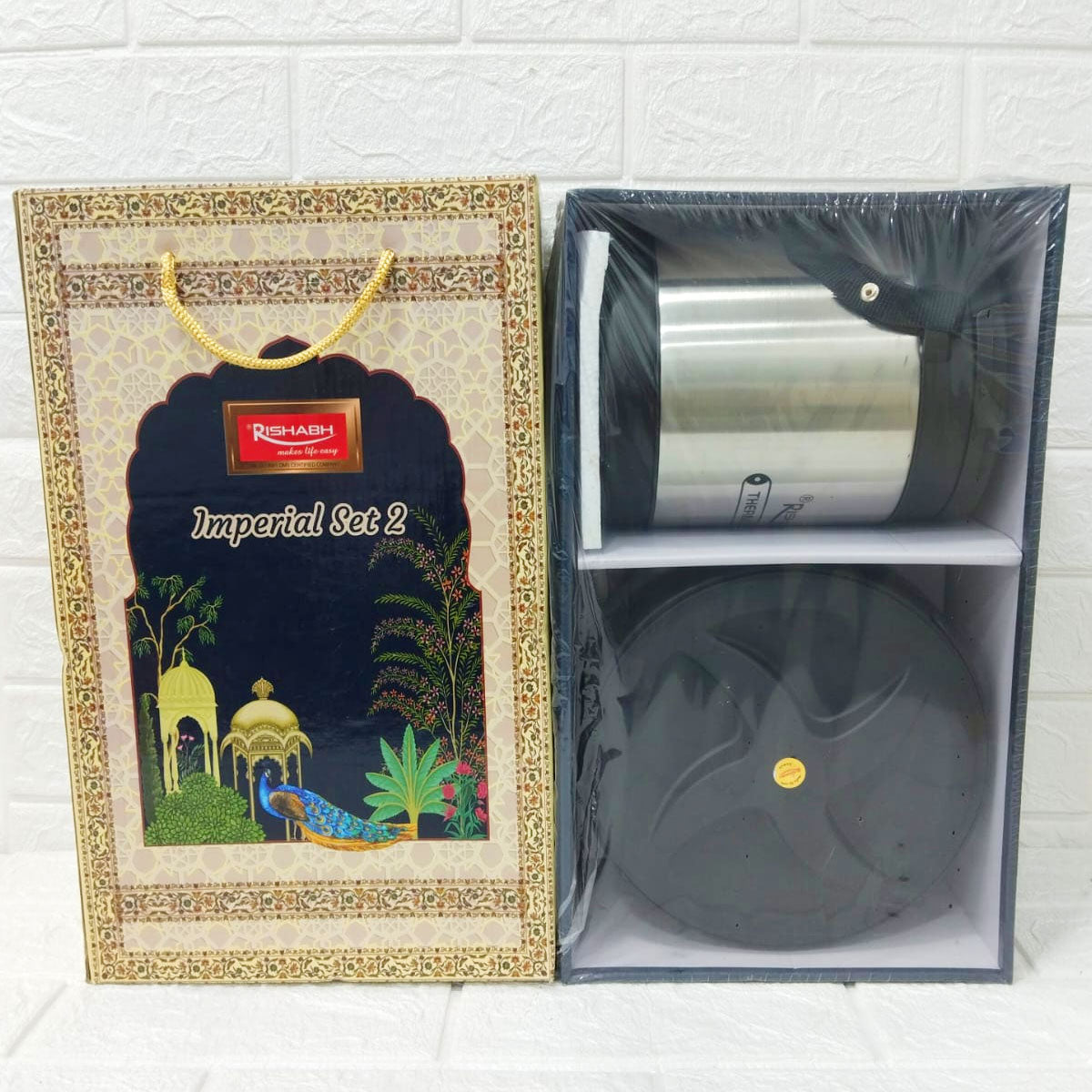 Rishabh Imperial Set 2 - Thermo Steel Insulated Hot Pot & Water Jug Gift Set