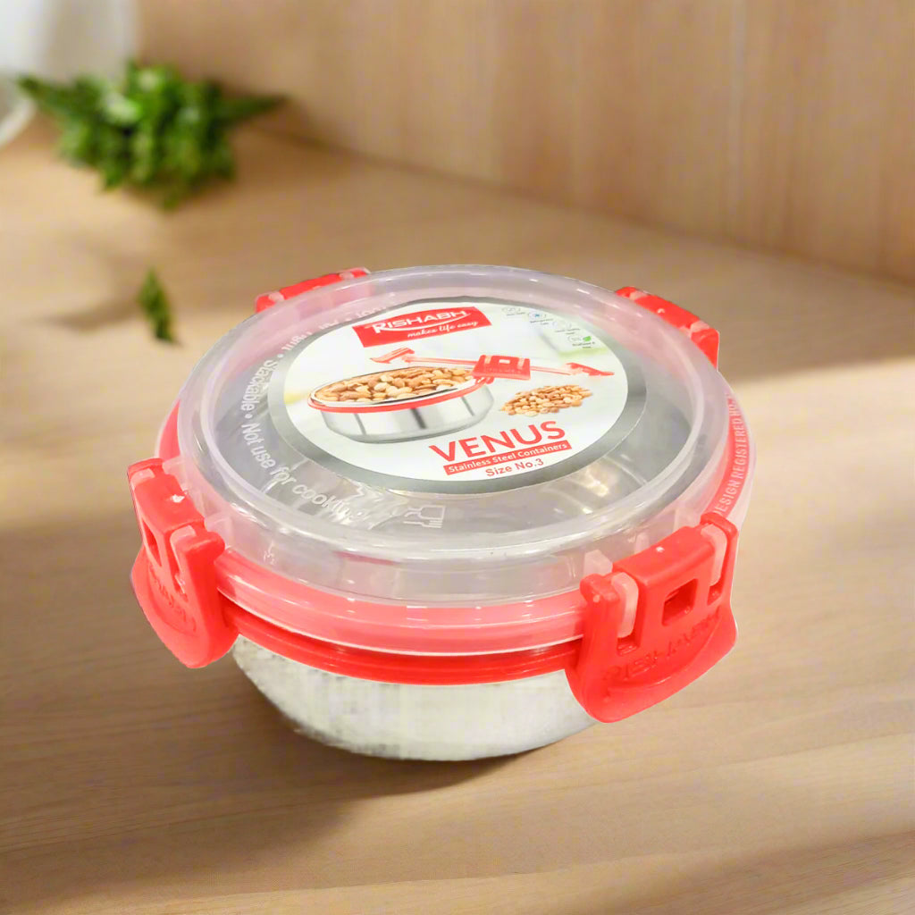 Rishabh Venus-2 Size Air-Tight & Leak Proof Stainless Steel Container