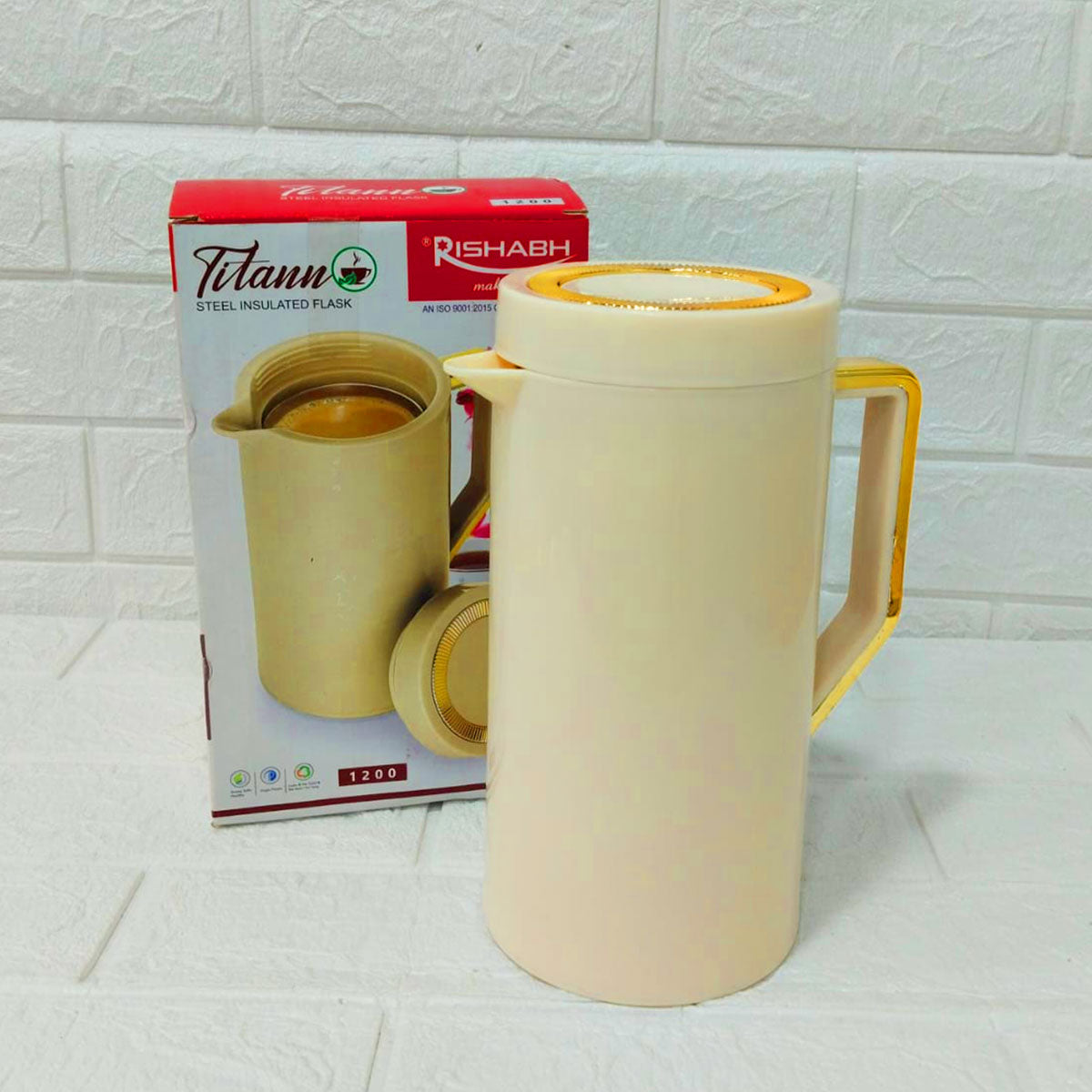 Rishabh Titann Steel Insulated Flask 1200 ml