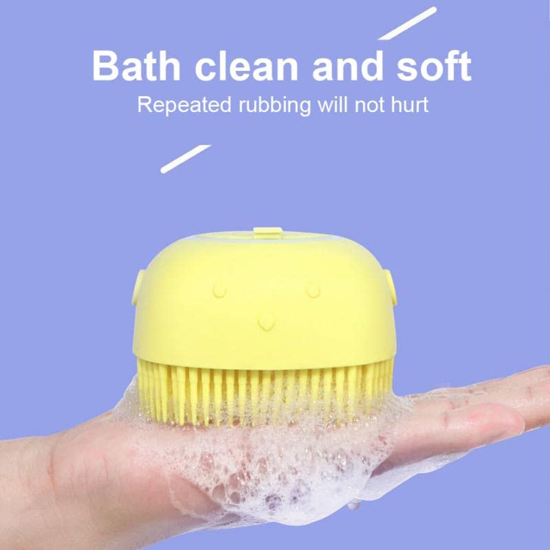 TLBS Silicone Massage Bath Body Brush Soft Silicone Bath Shower Massage Body Cleaning Bath Brush With Shampoo Dispenser