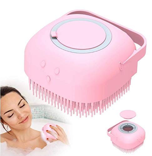 TLBS Silicone Massage Bath Body Brush Soft Silicone Bath Shower Massage Body Cleaning Bath Brush With Shampoo Dispenser