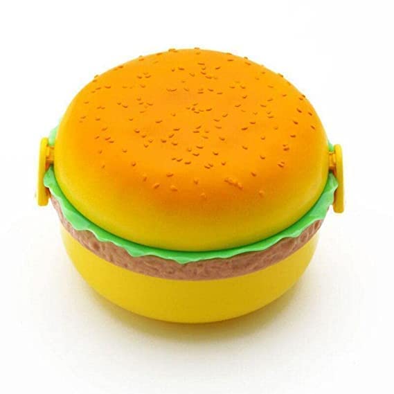 Burger Shape Lunch Box for Kids - School Tiffin Box for Boys & Girls