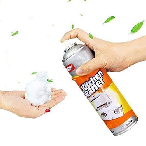 Multipurpose Bubble Foam Cleaner Kitchen Cleaner Spray Oil & Grease Stain Remover Chimney Cleaner Spray Bubble Cleaner All Purpose Foam Degreaser Spray