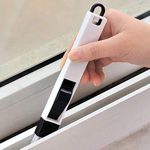 2 in 1 Multi Function Plastic Window Slot Keyboard Wardrobe Dust Removal Cleaning Brush