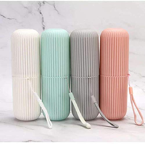 Toothbrush Capsule Shape Container Case Box Storage Organizer Cover Portable for Travel Bathroom Hiking Camping Plastic Toothbrush Holder (3pcs)