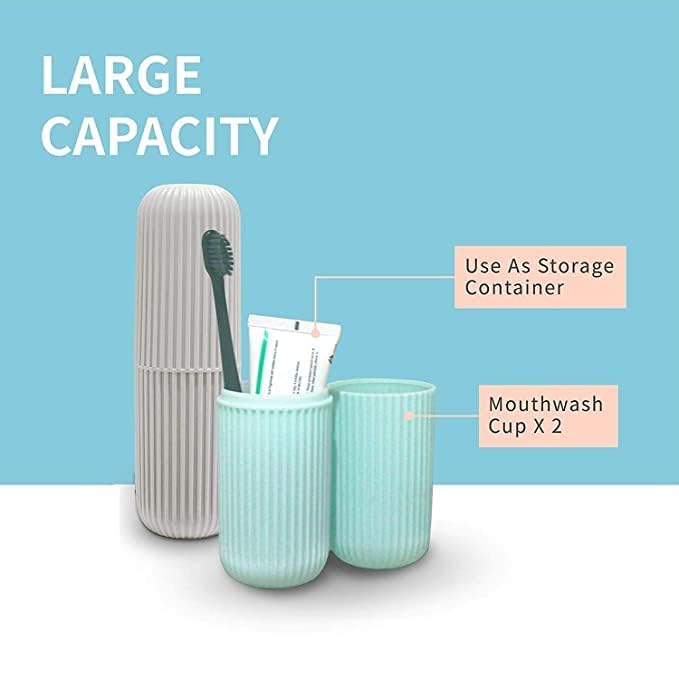 Toothbrush Capsule Shape Container Case Box Storage Organizer Cover Portable for Travel Bathroom Hiking Camping Plastic Toothbrush Holder (3pcs)