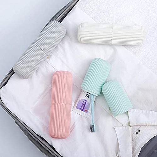 Toothbrush Capsule Shape Container Case Box Storage Organizer Cover Portable for Travel Bathroom Hiking Camping Plastic Toothbrush Holder (3pcs)