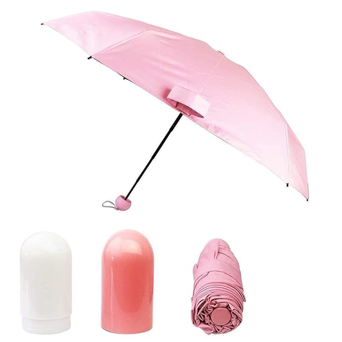 TLBS Folding Creative Capsule Case Umbrella Lightweight Waterproof UV Protection Mini Compact Foldable Design Travel Umbrella For Unisex