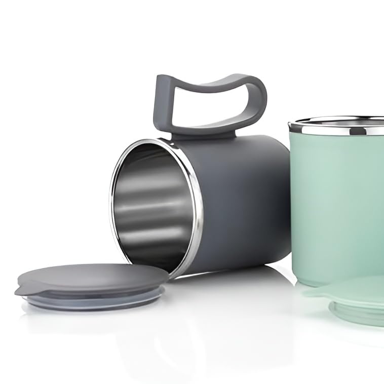 TLBS Coffee Mug with Lid Insulated Stainless Steel for Tea Milk Mug Inner Stylist Double Wall Cup for Home Office Restaurant Use