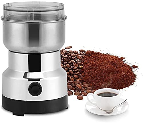 Mini Spice Coffee Grinder Electric Stainless Steel Fast Grinding Multifunction Smash Machine Dry Grain Mill Grinder for Spices Powder Seeds Rice Beans Seasonings