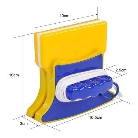 Window Cleaner Double-Side Glazed Two Sided Glass Cleaner Wiper with 2 Extra Cleaning Cotton Cleaner Squeegee Washing Equipment