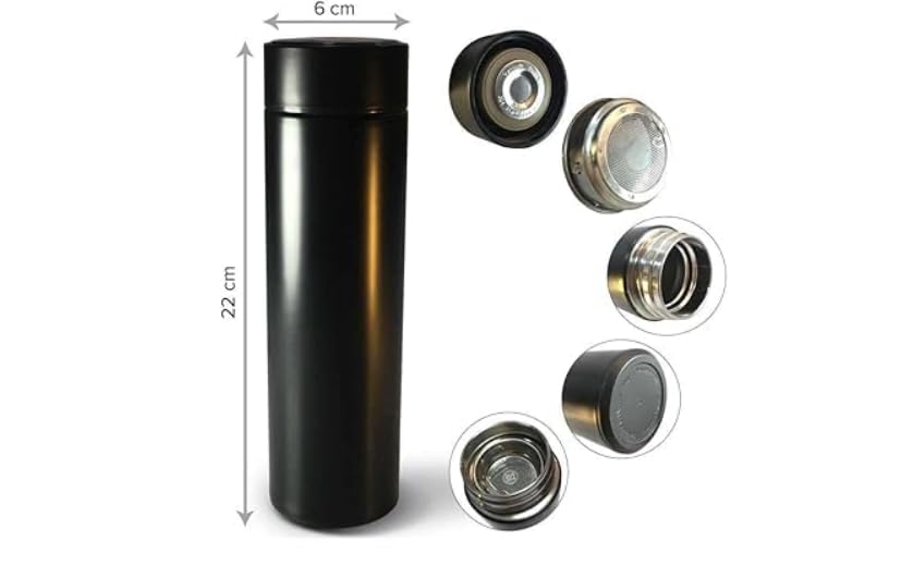 TLBS Smart Vacuum Insulated Water Bottle with LED Temperature Display Hot and Cold Water Bottle 500 ml Thermos Double Stainless Steel Wall