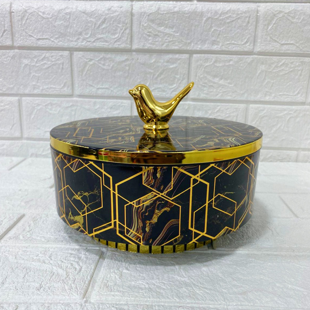 Rishabh Spectra Revolve 4 Multipurpose Serving Set with Golden Bird Handle