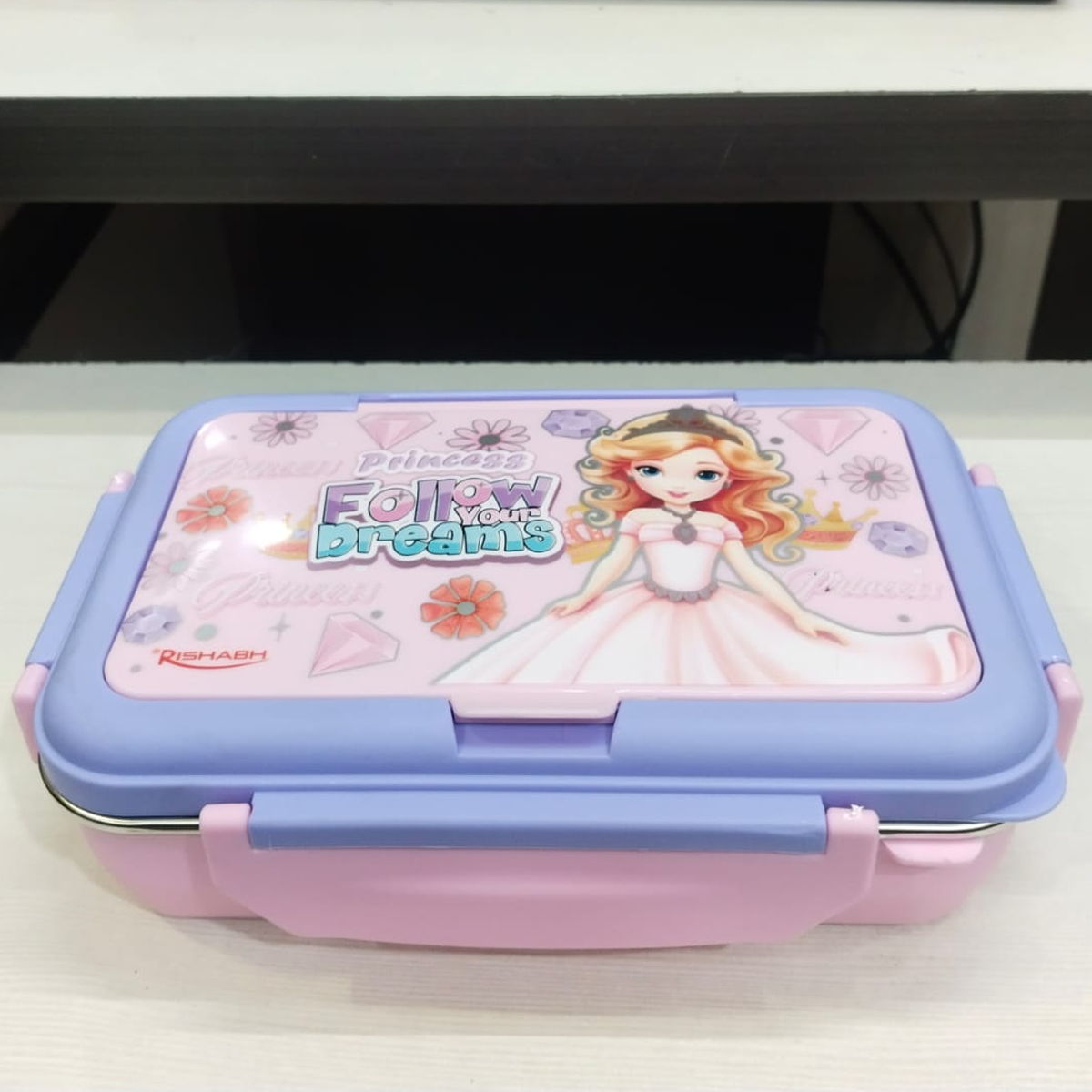 Rishabh Steel Brunch 3 Delight Lunchbox for School and Office