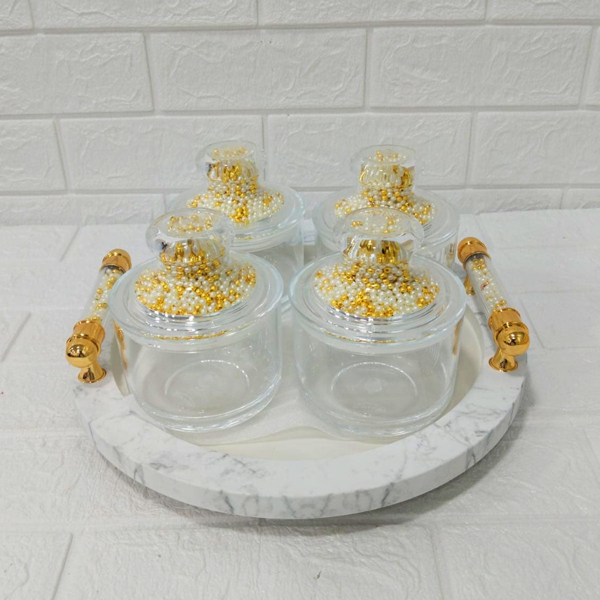 Rishabh Super Rado Multipurpose 4 Jar Set with 360° Revolving Tray