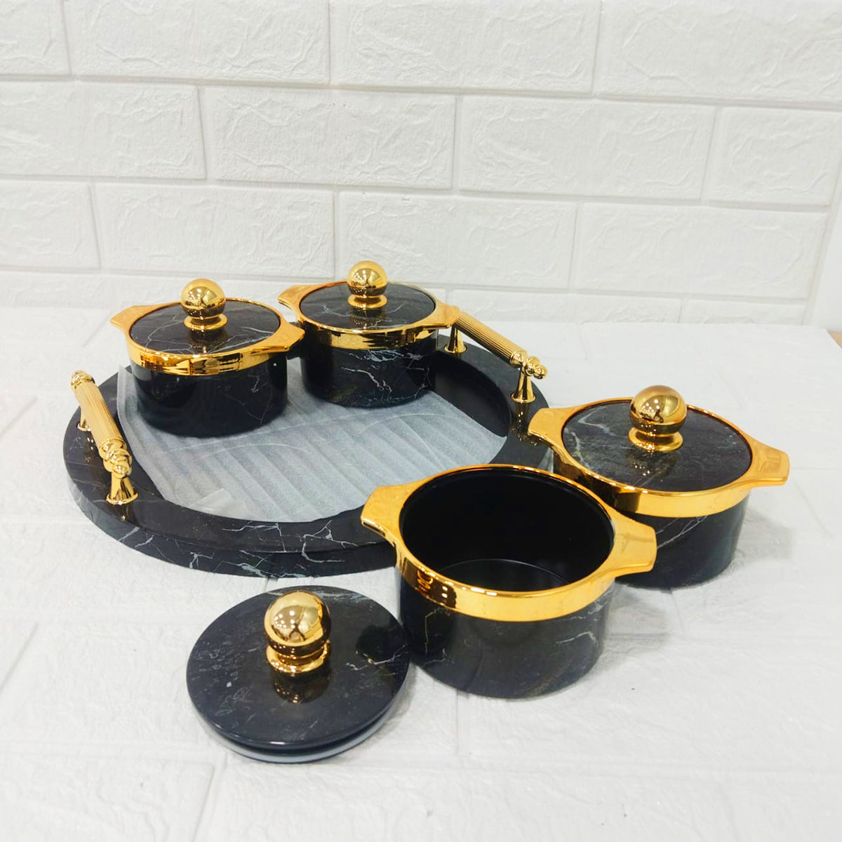 Rishabh Super Rover Multipurpose Container Set of 4 with Tray – Stylish & Trendy Airtight Storage Jars