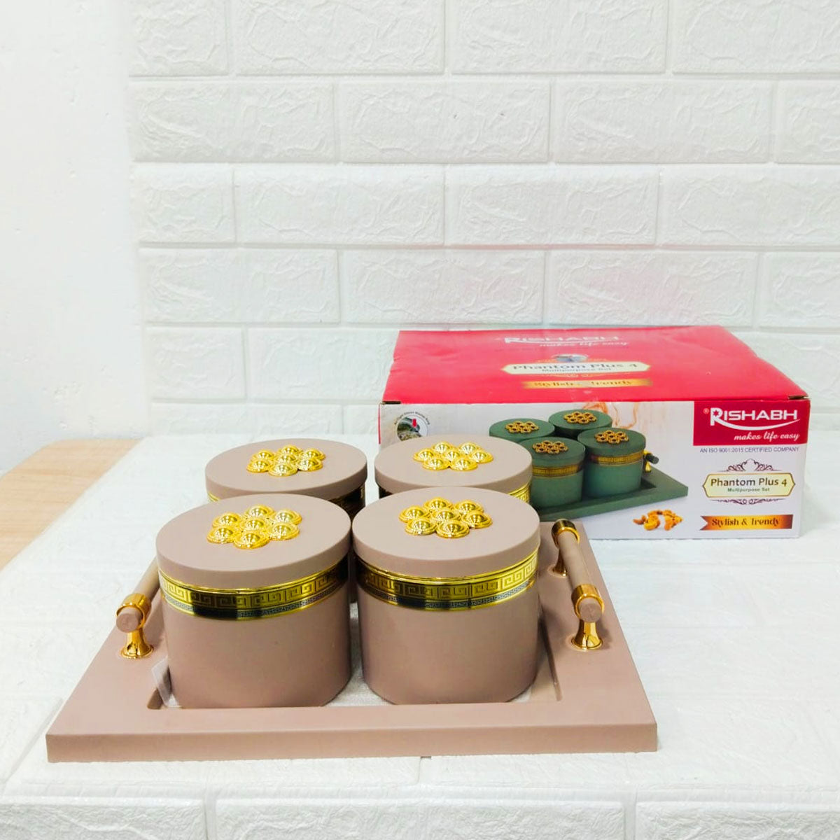 Rishabh Phantom Plus 4 – Stylish Multipurpose Container Set with Tray