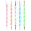 5 pieces Nail Art Dotting Marbleizing Tool Pen for Nail Decoration Stamping (Multicolour)