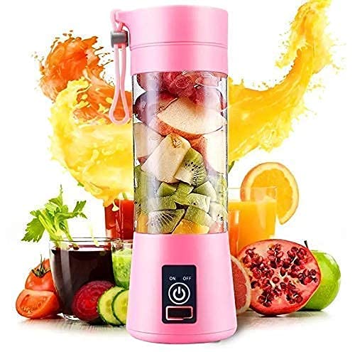 TLBS 6 Blades Juicer Rechargeable Portable Electric USB Juicer Bottle Blender for Making Juice,Travel Juicer for Fruits and Vegetables,Juice Maker Machine (Multicolour)