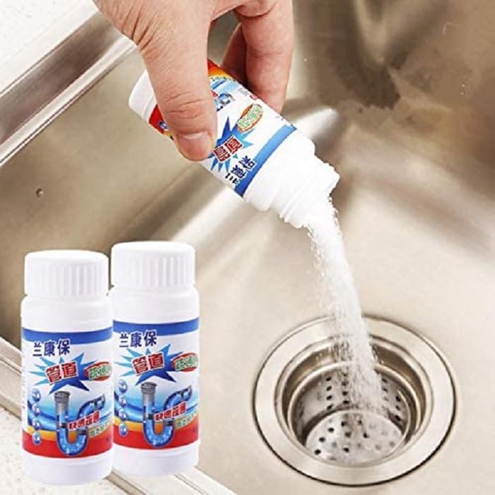 TLBS Powerful Sink and Drain Cleaner, Portable Powder Cleaning Tool Super Clog Remover Chemical Powder Agent for Kitchen Toilet Pipe Dredging